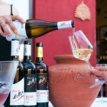 Wine tasting among Chianti vineyards in Tuscany