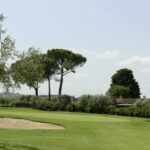 Golf hole with bunkers on Chianti course in Tuscany.
