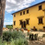 Garden and villa setting of a Tuscan estate near Florence, home to a private cooking class near Florence with handmade pasta and local hospitality