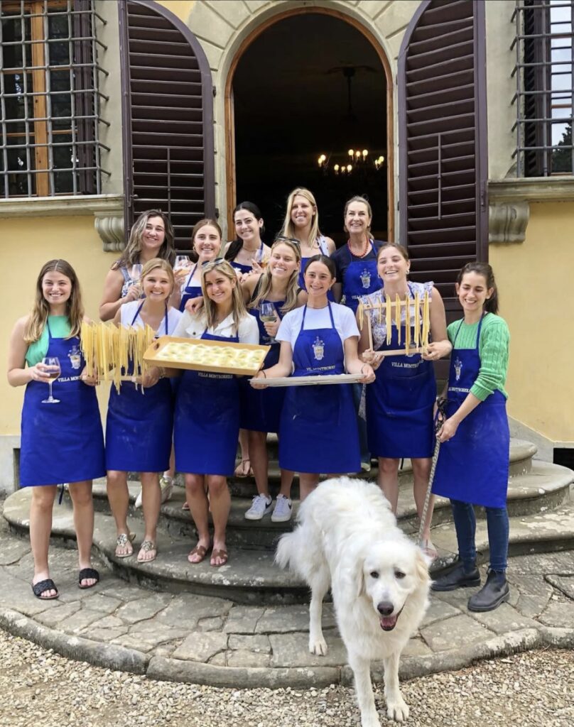 Handmade ravioli and tagliatelle prepared during a cooking class near Florence at a private Tuscan estate near Florence