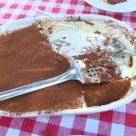 Homemade tiramisu served at the end of a private Tuscan farmhouse cooking class.