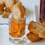Cantucci biscuits dipped in Vin Santo served as dessert at the castle estate on the Chianti horseback lunch tour from Florence