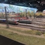 Close-up of freight locomotives at HZERO Museum Florence market food tour experience