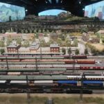 Miniature city and central station scene at HZERO Museum Florence tours with kids