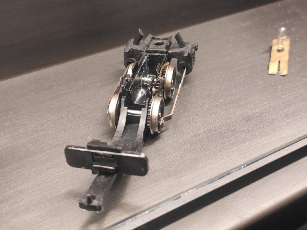 Close-up of a model train mechanism at the HZERO Museum Florence kids tour
