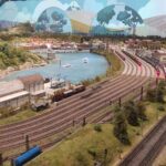 Model railway yard and waterfront scene at HZERO Museum Florence family things to do